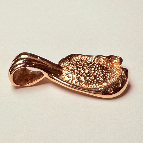 $12K OroCal 14k Solid Yellow Gold Quartz Nugget Diamond 1.5" Handmade Pendant - Picture 6 of 12